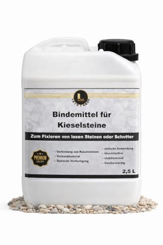 Leintrade Kiesbinder 2 5 L Kiesverfestiger & Kieskleber für Gartenwege Splitt und Schotter wasserdurchlässiger Splittbinder für stabile Kiesflächen einfache Anwendung mit Spritze oder Gießkanne