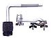 Jiayouy Drum Set Mounting Clamp Chrome Cymbal Boom Arm with Clamp Holder Bracket Percussion Instrument Accessories Silver