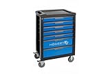 7 tiroirs extensibles : cette armoire à outils dispose de 5 tiroirs d'une hauteur de 75 mm et de 2 tiroirs plus grands de 154 mm. Parfait pour ranger divers outils, avec une capacité de charge maximale de 15 kg pour les tiroirs étroits et 25 kg pour les tiroirs larges.