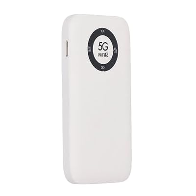Yechiry 5G Mobile Hotspot WiFi for Travel, Up to 16 Devices, 2.77Gbps & 1.25Gbps, 5G Router for Smartphones, Laptops, Tablets, Gaming Consoles, 7100mAh Battery (White)