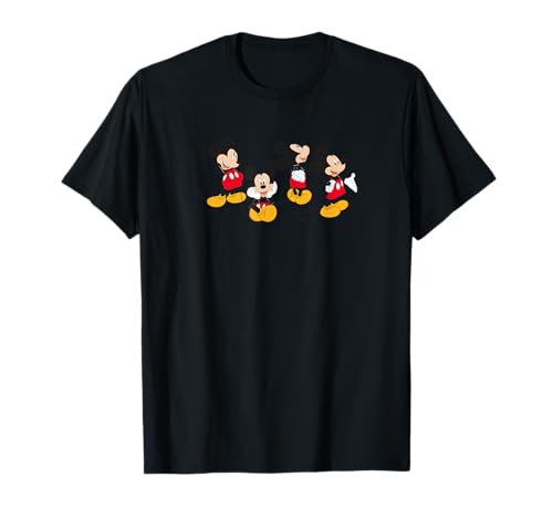 T-shirt Mickey Mouse Disney avec portrait et poses pour un look décontracté