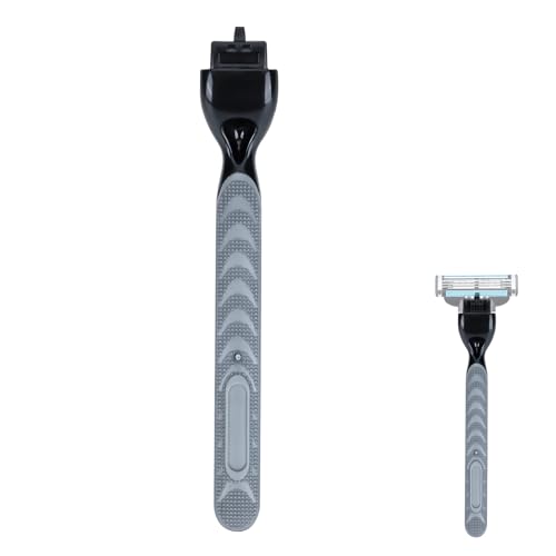 Replace Handle Compatible with Gillette Mach3 Razors for Men, Comfort Glide Razor Handle Non-Slip Ergonomic Handles, Only The Gamepad (1 Pack Black)