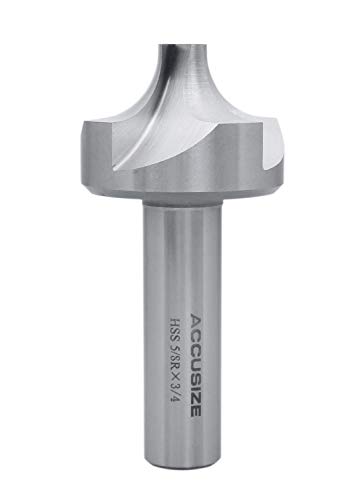 Image of Accusize Industrial Tools 5 /8'', H.S.S. Corner Rounding End Mills, 3 /4'' Shank Dia, 1-15 /16'' Cutter Dia, 4'' Overall Length, 1011-5834 | H.S.S. Corner Rounding End Mills, 3 /4 inch Shank, 1-15 /16 inch Cutter Dia, 4 inch Overall Length