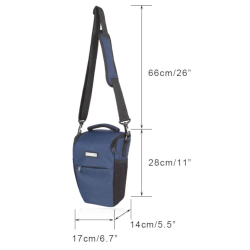 Image of Polyester D2 DSLR Camera Bag, Camera Case with Adjustable Shoulder Strap, Compatible for Nikon, Canon, Sony Cameras - Waterproof - Anti Shock