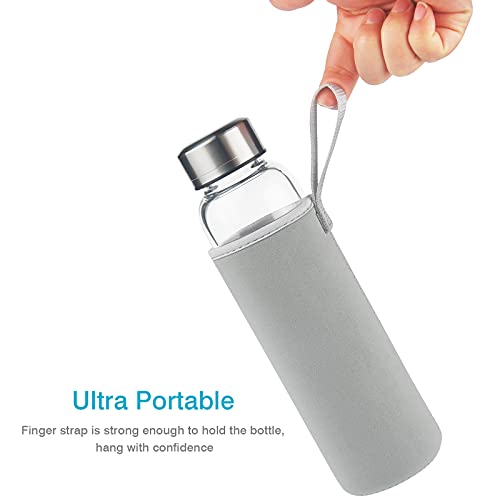 Justfwater Borraccia in Vetro - Bottiglia d'Acqua