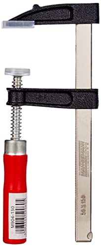 Brüder Mannesmann Schraubzwinge 50 × 150 mm mit Holzgriff Spannzwinge für präzises Fixieren bei DIY und Holzarbeiten stufenlos justierbar für Werkstatt und Bastelprojekte 1 Stück | M 904-150
