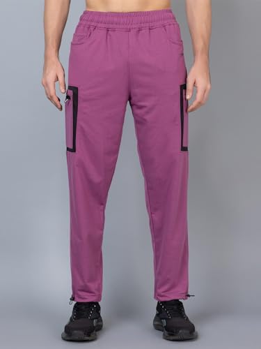 Image of CHKOKKO Men's Regular Fit Mid Rise Designer Track Pant Lower with Pocket