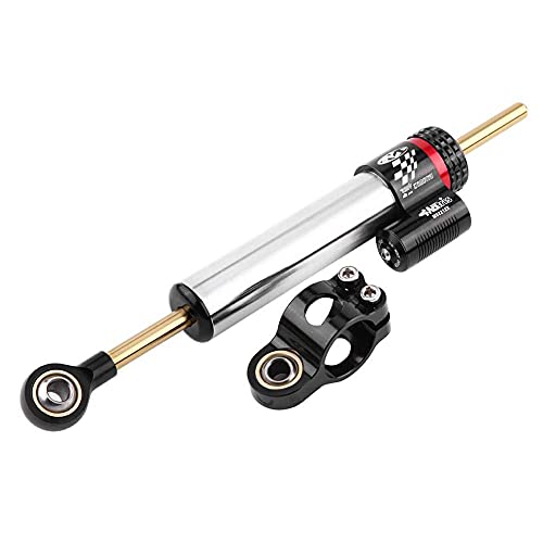 Qiilu Stossdämpfer Dämpfer Federbein Stoßdämpfer CNC Aluminiumlegierung Universal für Motorrad (Kurz)