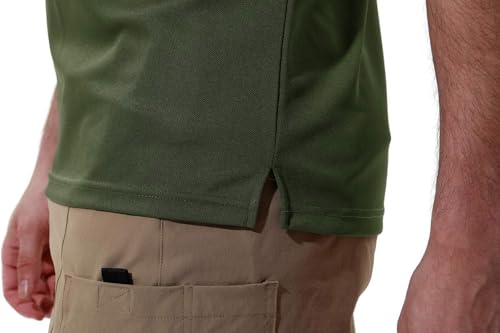 Image of Rdruko Men's Polo Shirts Short Sleeve Quick Dry Outdoor Golf Sports Shirts with Pocket