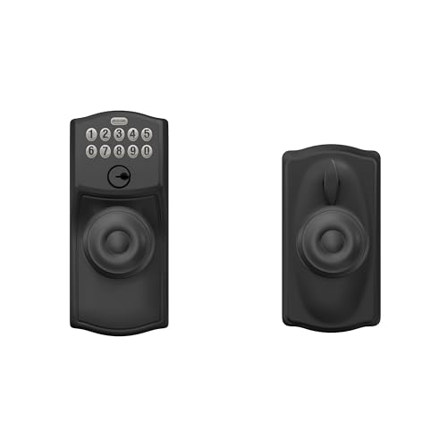Schlage Camelot Keypad Lock with Knob, Electronic Keyless Door Entry, Flex Lock Auto‑Lock Option, Matte Black, FE595 CAM 622 GEO by SCHLAGE - Image 6