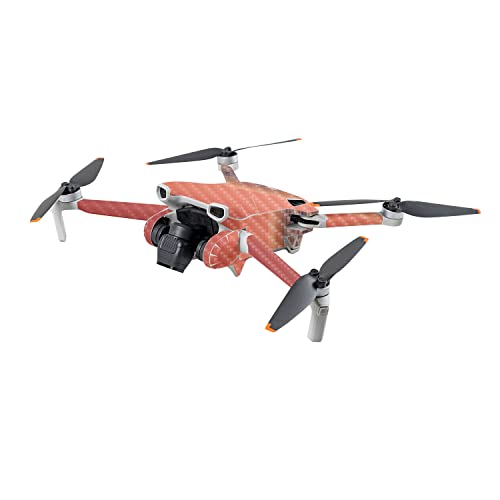 Image of MightySkins Carbon Fiber Skin Compatible with DJI Mini 3 - Red Horizon | Protective, Durable Textured Carbon Fiber Finish | Easy to Apply | Made in The USA