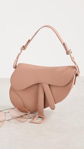 Dior Women's Pre-Loved Pink Calfskin Ultra Matte Saddle Bag3