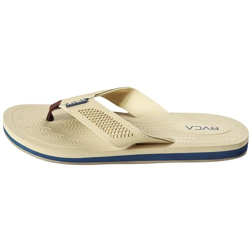 Image of RVCA Perforated T-Bar Sandals - Breathable, Cushioned, and Durable Footwear