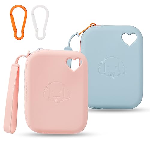 FIDWALL Pochette en silicone pour friandises pour chien lot de 2,Sacs de Marche pour chien et chat,format de poche,facile à nettoyer,Conception de fermeture...