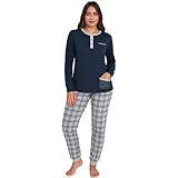 Coconuda Pigiama Donna in Caldo Cotone, Art. CNP144 Blu S