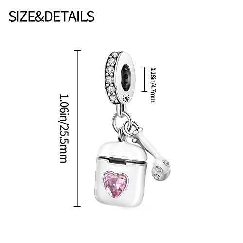 Pandach Travel Round The World Charm Fits Charms Bracelets For Woman 925 Sterling Silver Dangle Pendant Bead With Clear Cz Stones,Girl Jewelry Beads Gifts For Women Bracelet&Necklace #TOP4