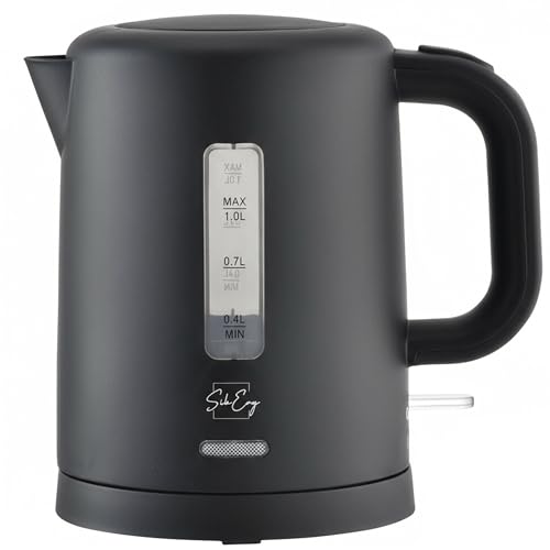 Sieberg Wasserkocher Klein 1 Liter - Kompakt & Leicht Reisewasserkocher 1100 Watt, kleiner für Camping und Travel, Schnelles Aufheizen, Auto Abschaltung, Einfache Reinigung, BPA Frei