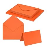 PATIKIL 20 Set 4 X 6" Biglietti Auguri Vuoti E Buste Arancione Rosso