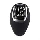 Pomello del cambio manuale a 6 marce, in pelle, compatibile con Hyundai Elantra Tucson i30 i20, nero
