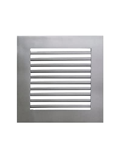 Grille d'aération acier inoxydable poli 200x200mm de ventilation extérieure
