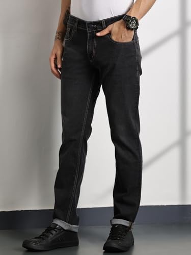 Image of Thomas Scott Men's | Solid | Brathable Fabric | Denim | Mid Rise | Casual Jeans for Men