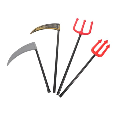Holibanna 4 Pièces Faux Sickle Halloween Décor Vintage Cosplay Accessoires Léger Sécurisé pour Garçon Fille Fête Théâtre