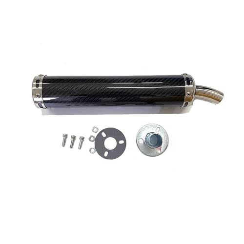Silencieux d'échappement universel 2 temps en métal 60 x 280 mm pour moto