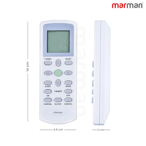 Image of marman Compatible with Daikin AC Remote Original ECGS01 Suitable for 1 | 1.5 | 2 Ton Split, Window and Cassette Air Conditioner Model 146 - Match Exactly to Replicate Genuine Remote Function