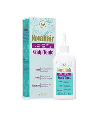 NovaHair Tonico anticaduta e rigenerante del cuoio capelluto, stimola la crescita dei capelli e previene la caduta dei capelli, 100 ml