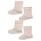 CONGARTENO Calcetines para Botas de Lluvia Mujer, Forros Cálidos de Vellón Extraíbles, Talla M 39, 20 Cm de Alto, 2 Pares, Ideales para Ciclismo y Senderismo en Clima Frío y Húmedo