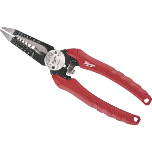 Milwaukee 48-22-3079 6-In-One Combination Wire Stripping and Reaming Pliers for Electricians