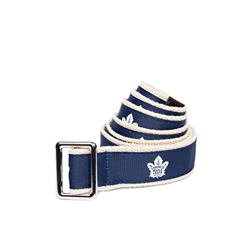 GELLS Toronto Maple Leafs NHL Hockey Belt Officially Licensed With Nickel Finished Brass Buckle And Logo Tin Youth Size Medium