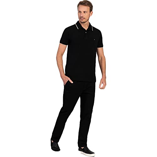 Polo Básica Gola 3 Listras (Pa),Aramis,Masculino,Preto C/Caqui 110,G