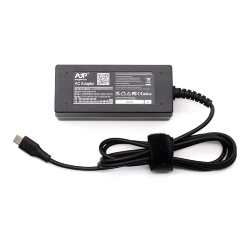 AJP 45W USB C Charger for Toshiba Dynabook Portege X30-F-11N, X30-L, X30L-G, for Lenovo Thinkpad E15 20RE, X390 Yoga 20NN, X13 Yoga Gen 1 20SX Laptop TYPE C Charging Power Adapter