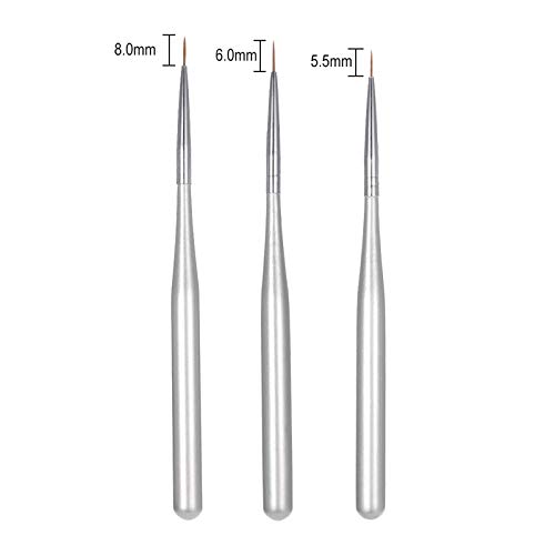 LIANGYAN 3pcs / set Professional Acrílico Nail Art Brush Set Nal escovas de pintura de arte para a L