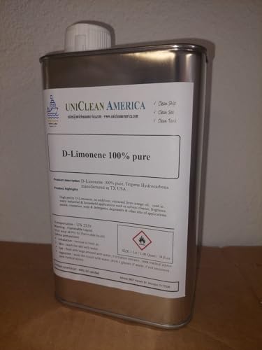 D - Limonene 100% Pure- High Purity D limonene Solvent - Made in USA - 4 Liter / 135 fl oz