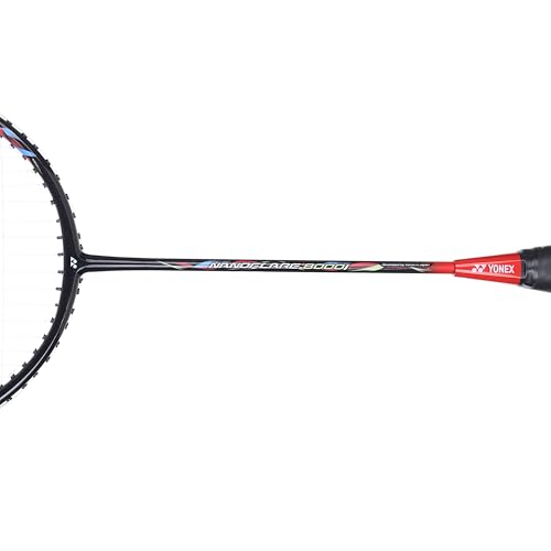 Image of YONEX Nanoflare 8000i Badminton Racquet (Black Red) Strung | G4 Grip | Full Cover