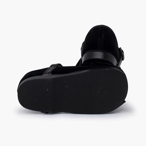 Mary Janes Leather-Type Strap Velvet Bow3