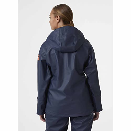 Helly Hansen Luna Gale Waterproof Rain Jacket - Breathable Waterproof Jacket for Women - Packable Hood & Neoprene Cuffs - 590 Navy - Small by Helly Hansen - Image 4