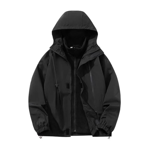 Veste hardshell 3 en 1 pour homme imperméable et coupe-vent amovible pour randonnée