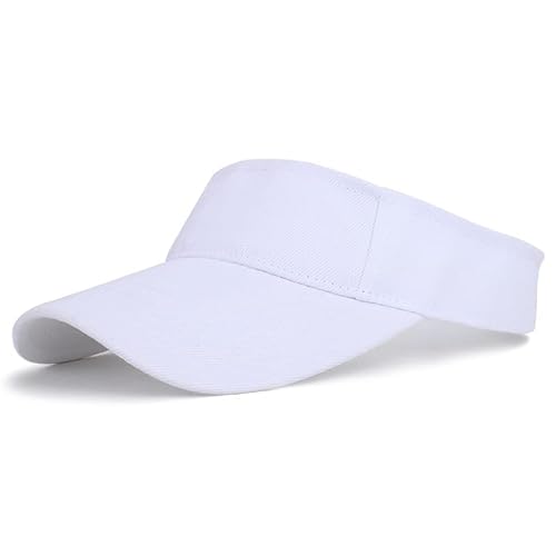 HilyBony Sombrero de visera solar para mujeres y hombres Gorra deportiva ajustable Golf Tenis, blanco, Talla única Cover