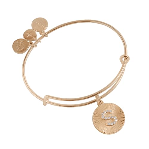Image of Alex and Ani Initial I Pave Starburst Texture Bangle