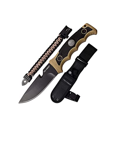 Tac-Force Fixed 4.5 in Blade Tan Rubber Handle