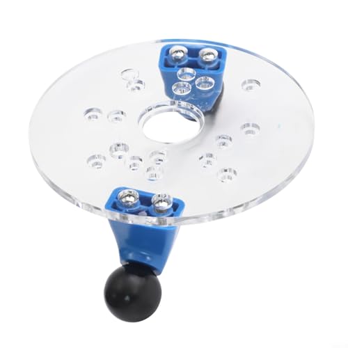 Base de fresadora de corte para carpintería, placa de fresado de PVC transparente con agujeros preperforados para compatibilidad con la mayoría de enrutadores de recorte, estabilidad mejorada y