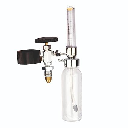 MEDROOF™ IMPORTED Flowmeter for oxygen cylinder humidifier bottle for oxygen cylinder with o2 regulator, oxygen flow meter with fine adjustment valve 2