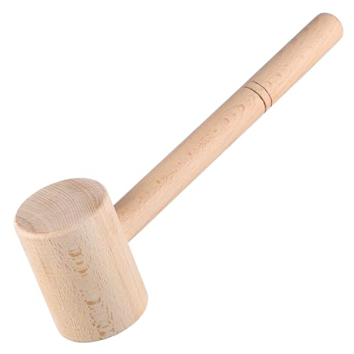 Mipcase Maillet De Menuiserie En Bois De Hêtre Naturel Outil à Bois Soi-même Compact Ergonomique Usage Bricolage Et Sculpture Sur Cuir