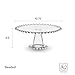 Fitz and Floyd Beaded Glass Footed Cake Stand Serving Platter, 10.75 Inch