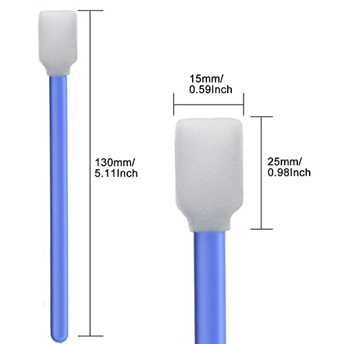Wellgler's 100Pcs Foam Cleaning Swabs, Multi-Purpose Cleanroom Foam Tip, Cleaning Swab Kitip,Lab Swabs. #TOP4