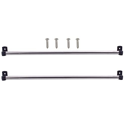 Yyst Type A 16" To 28" Swivel End Sash Rod For Top & Bottom Doors & Sidelights Window Curtain Rod Sash Curtain Rod Petite Café Sidelight Rods W Screws (Black-2) #TOP4