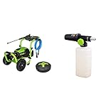 Greenworks Pro 3000 PSI 1.1-Gallon-GPM Cold Water Electric Pressure Washer 5113402HDVT + High Pressure Soap Applicator